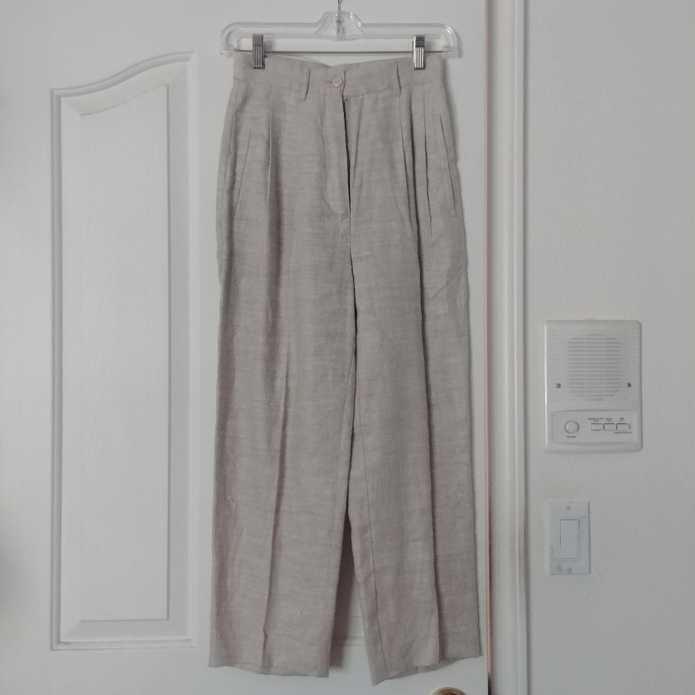 Pleated Linen Trousers